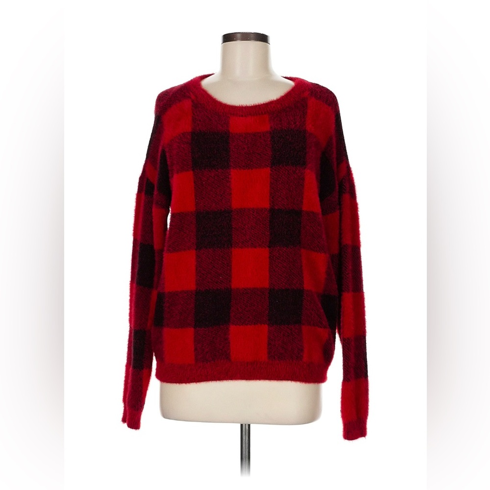 Cyrus red plaid sweater
